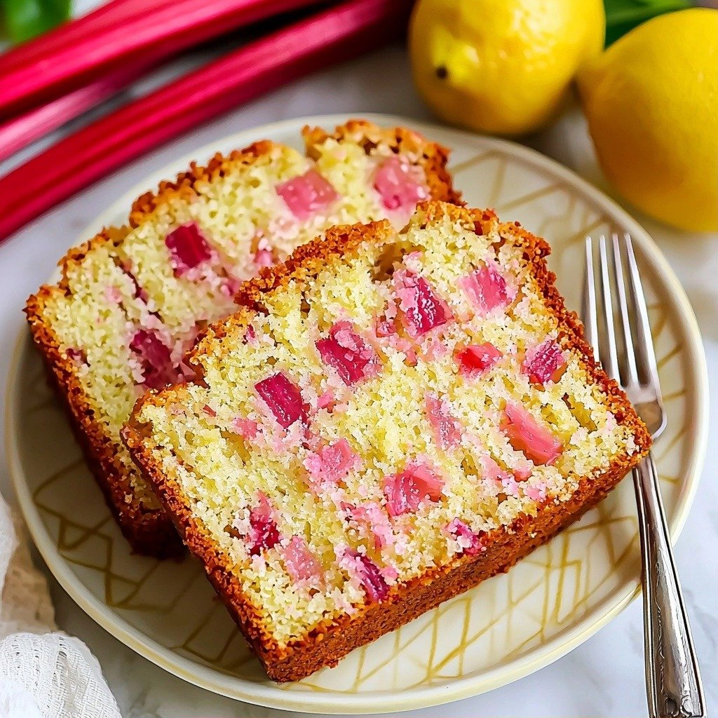 Lemon Rhubarb Bread - step by step