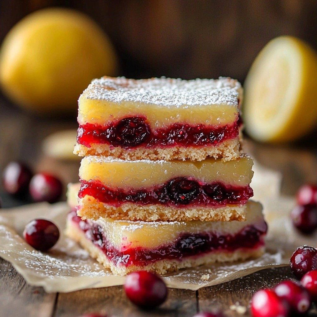 Cranberry Lemon Bars - step by step