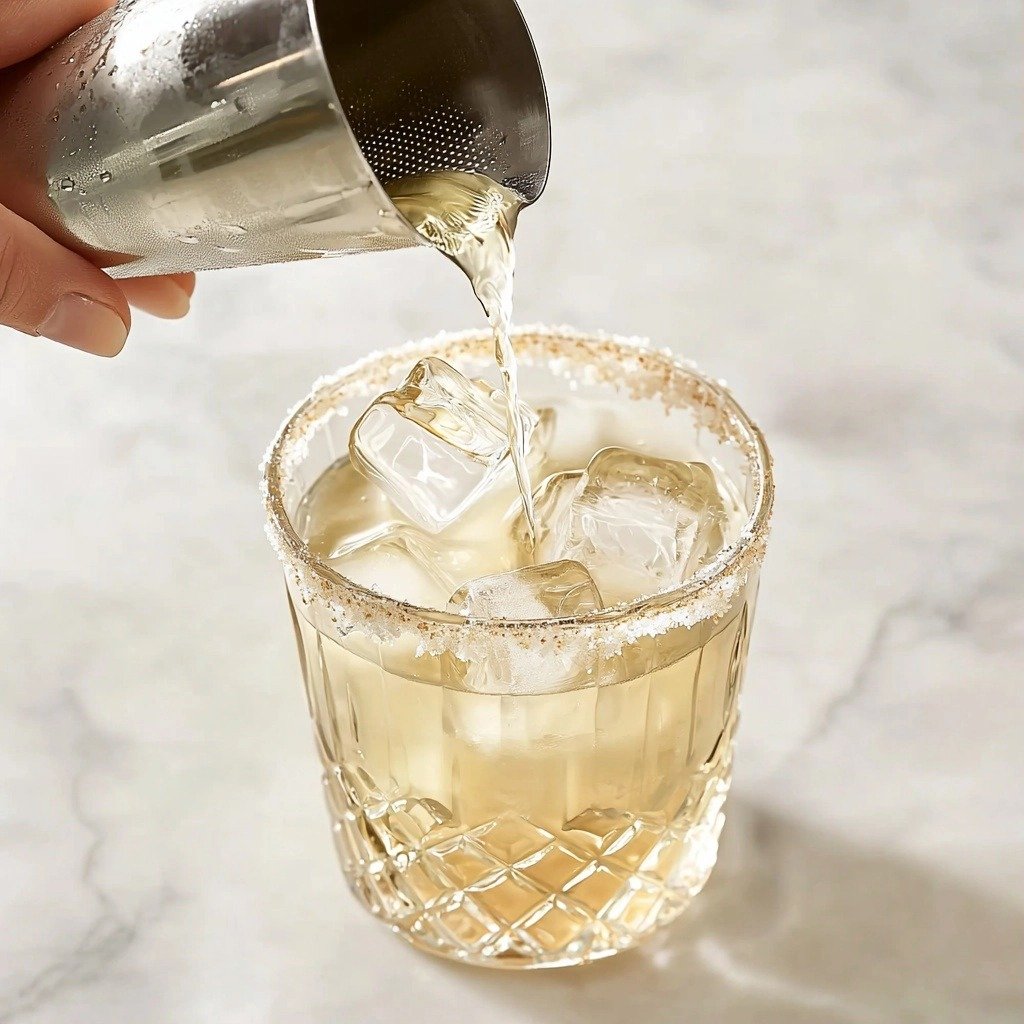 White Cranberry Coconut Margarita - step by step