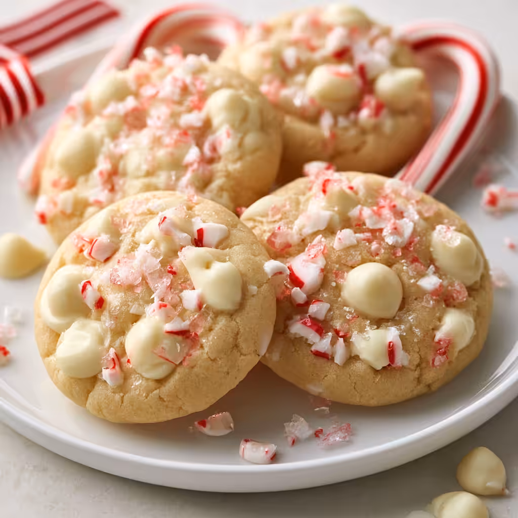 White Chocolate Peppermint Cookies - step by step