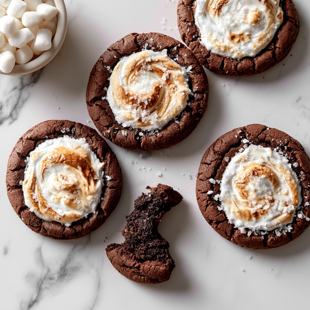 Chocolate Marshmallow Swirl Cookies - step by step