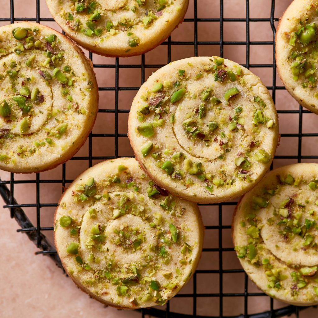 Pistachio Shortbread Cookie Recipe - step by step